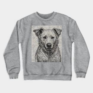 Dog Sketch Design Crewneck Sweatshirt